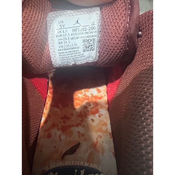 Nike Air Jordan 1 Low GS PB&J Peanut Butter Jelly HF3202-200 5Y Burgundy White - Picture 5 of 15